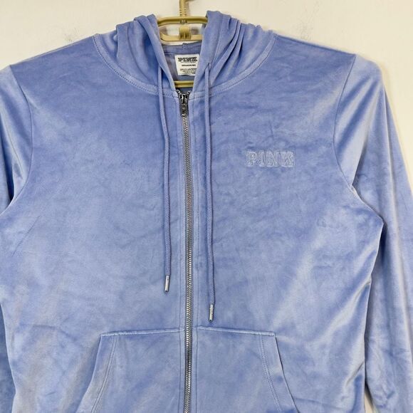 Pink Victoria's Secret Womens Set‎ Lavanda Velvet Size Hoodie: S Size Jogger: M - Picture 7 of 16
